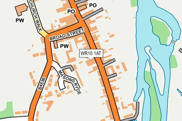 WR10 1AT map - OS OpenMap – Local (Ordnance Survey)