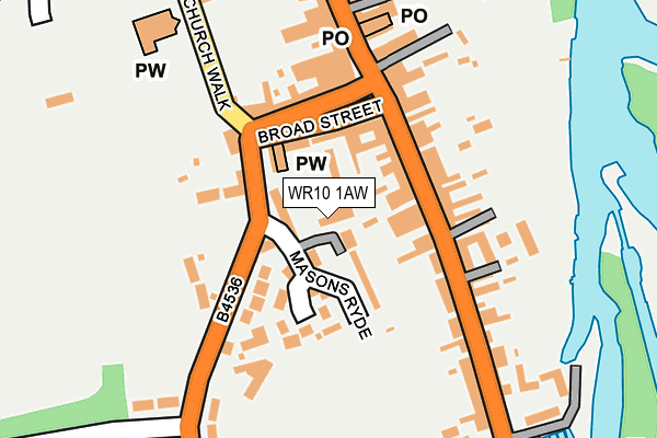 WR10 1AW map - OS OpenMap – Local (Ordnance Survey)