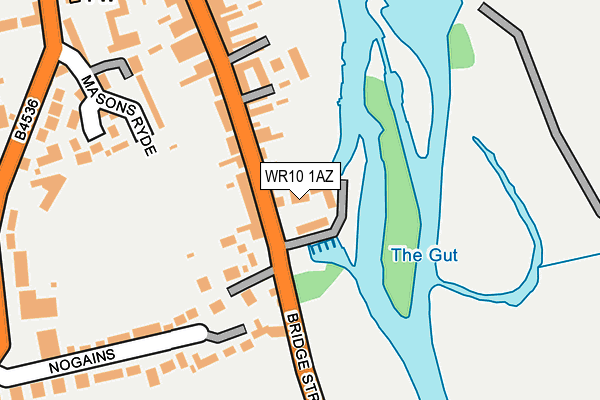 WR10 1AZ map - OS OpenMap – Local (Ordnance Survey)