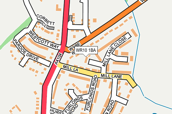 WR10 1BA map - OS OpenMap – Local (Ordnance Survey)