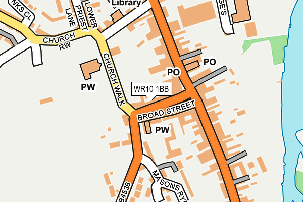 WR10 1BB map - OS OpenMap – Local (Ordnance Survey)