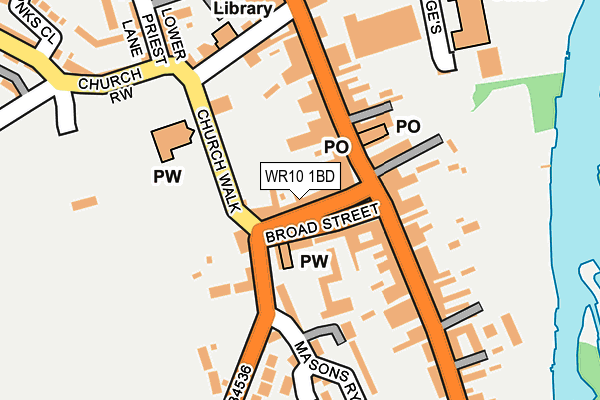 WR10 1BD map - OS OpenMap – Local (Ordnance Survey)