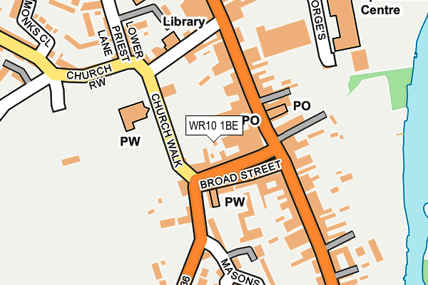 WR10 1BE map - OS OpenMap – Local (Ordnance Survey)