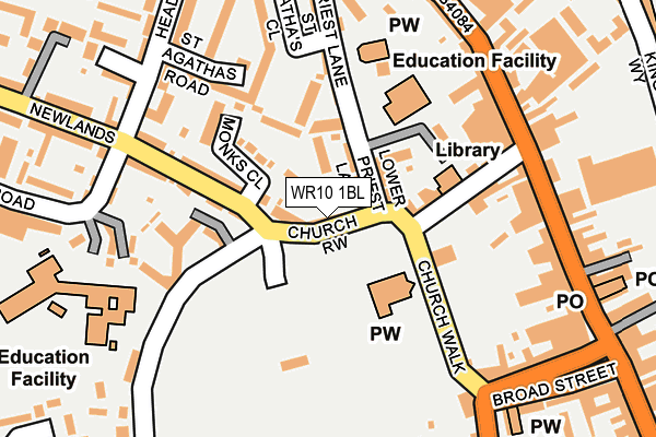 WR10 1BL map - OS OpenMap – Local (Ordnance Survey)