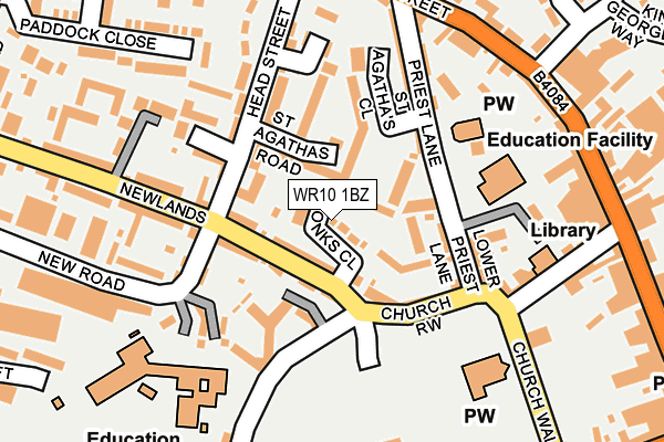WR10 1BZ map - OS OpenMap – Local (Ordnance Survey)