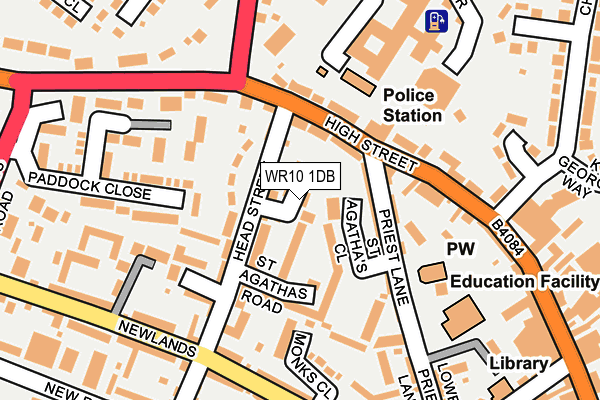 WR10 1DB map - OS OpenMap – Local (Ordnance Survey)