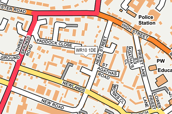 WR10 1DE map - OS OpenMap – Local (Ordnance Survey)