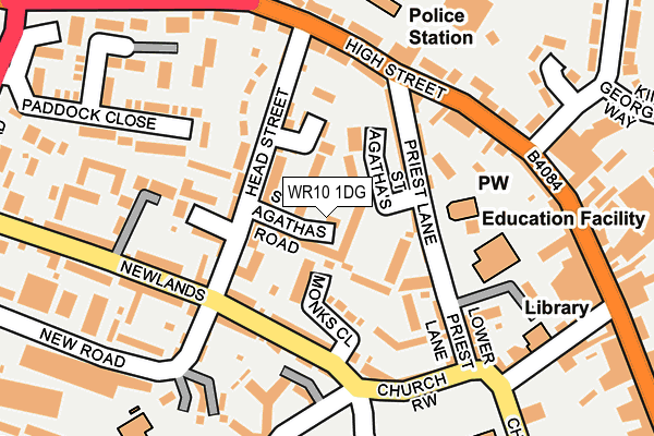 WR10 1DG map - OS OpenMap – Local (Ordnance Survey)