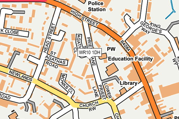 WR10 1DH map - OS OpenMap – Local (Ordnance Survey)