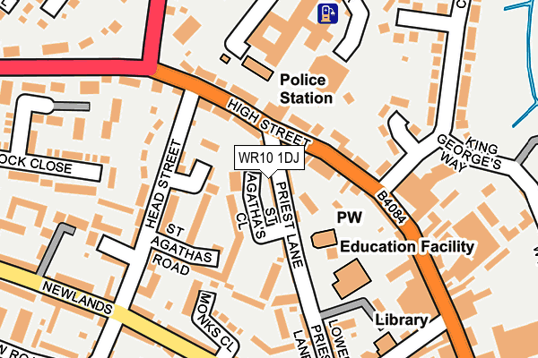 WR10 1DJ map - OS OpenMap – Local (Ordnance Survey)