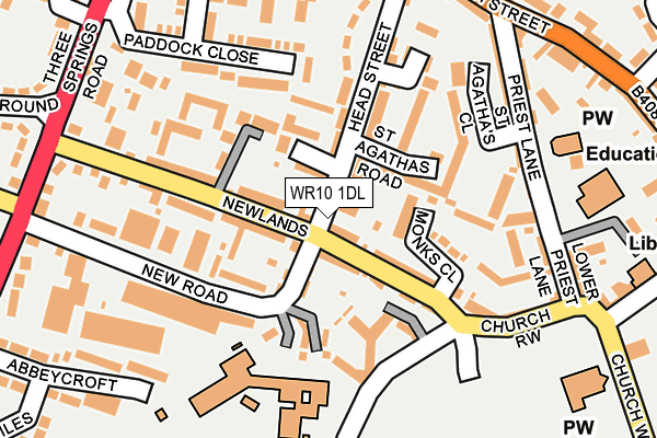 WR10 1DL map - OS OpenMap – Local (Ordnance Survey)