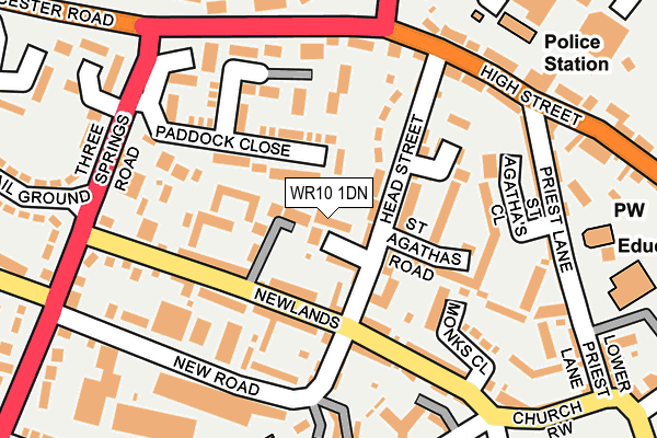 WR10 1DN map - OS OpenMap – Local (Ordnance Survey)