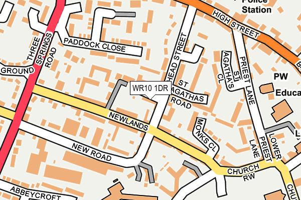WR10 1DR map - OS OpenMap – Local (Ordnance Survey)