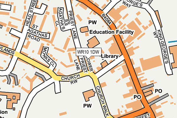 WR10 1DW map - OS OpenMap – Local (Ordnance Survey)