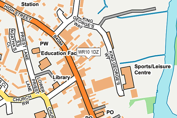 WR10 1DZ map - OS OpenMap – Local (Ordnance Survey)