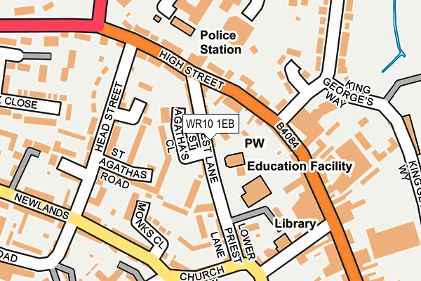 WR10 1EB map - OS OpenMap – Local (Ordnance Survey)