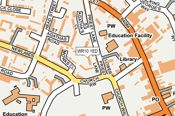 WR10 1ED map - OS OpenMap – Local (Ordnance Survey)