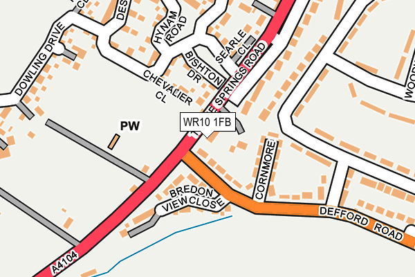 WR10 1FB map - OS OpenMap – Local (Ordnance Survey)