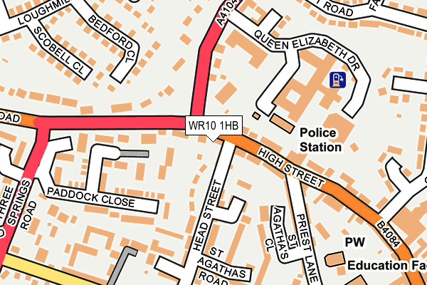 WR10 1HB map - OS OpenMap – Local (Ordnance Survey)