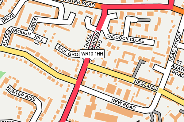 WR10 1HH map - OS OpenMap – Local (Ordnance Survey)