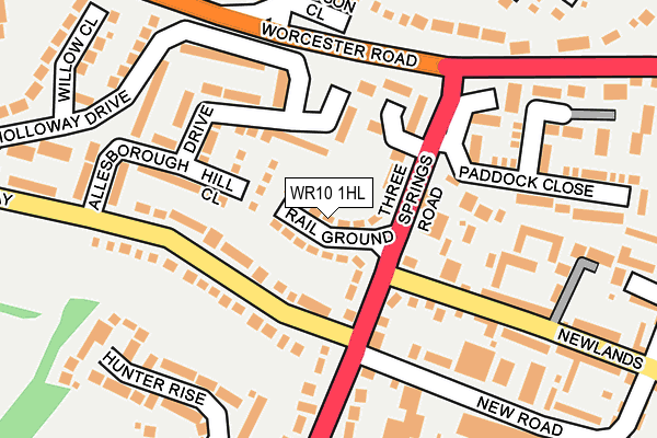 WR10 1HL map - OS OpenMap – Local (Ordnance Survey)