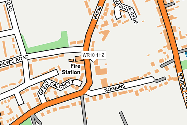 WR10 1HZ map - OS OpenMap – Local (Ordnance Survey)