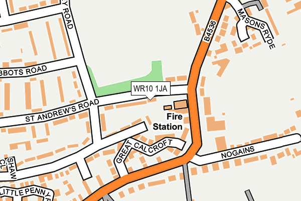WR10 1JA map - OS OpenMap – Local (Ordnance Survey)