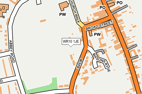 WR10 1JE map - OS OpenMap – Local (Ordnance Survey)