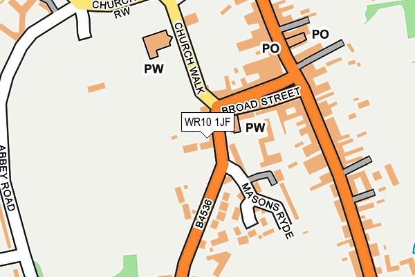 WR10 1JF map - OS OpenMap – Local (Ordnance Survey)