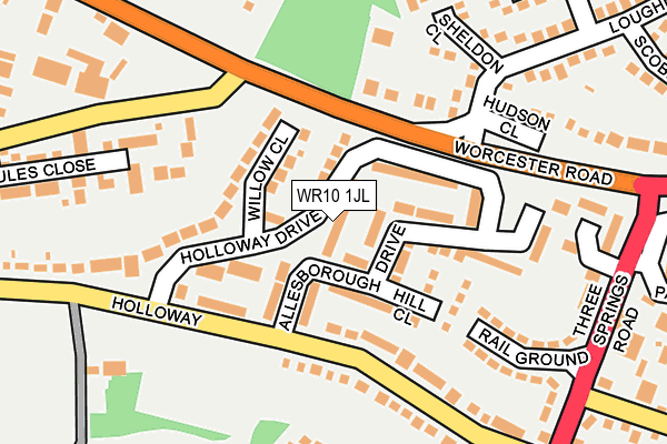 WR10 1JL map - OS OpenMap – Local (Ordnance Survey)