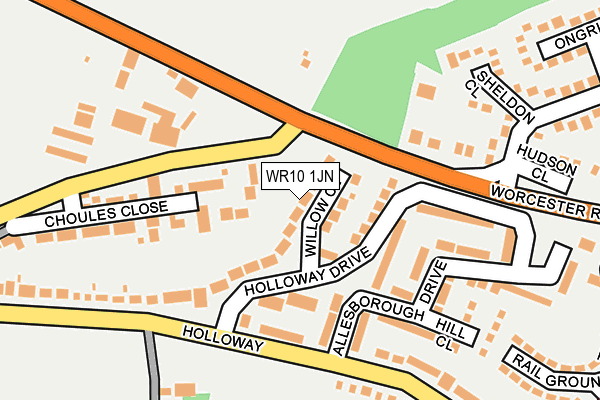WR10 1JN map - OS OpenMap – Local (Ordnance Survey)