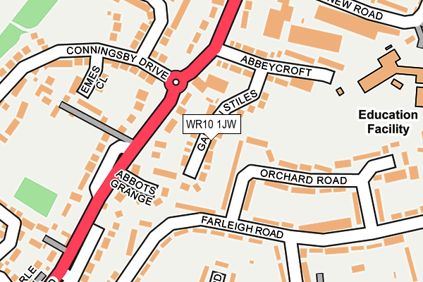 WR10 1JW map - OS OpenMap – Local (Ordnance Survey)