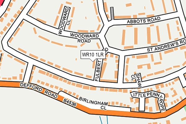 WR10 1LR map - OS OpenMap – Local (Ordnance Survey)