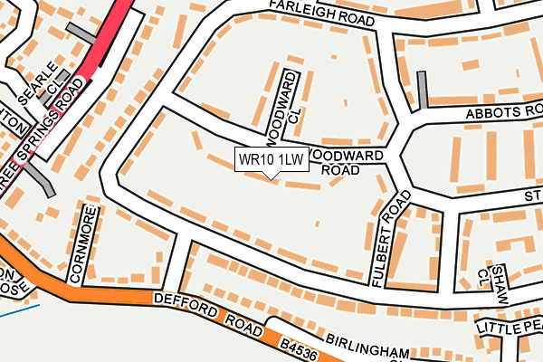 WR10 1LW map - OS OpenMap – Local (Ordnance Survey)