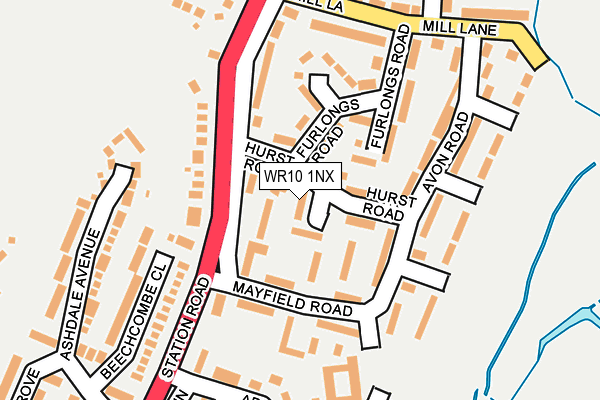 WR10 1NX map - OS OpenMap – Local (Ordnance Survey)