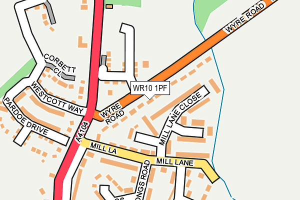 WR10 1PF map - OS OpenMap – Local (Ordnance Survey)