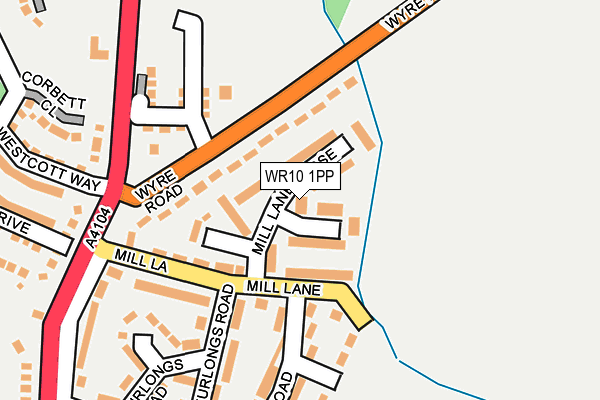 WR10 1PP map - OS OpenMap – Local (Ordnance Survey)