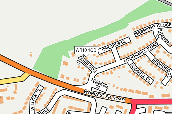 WR10 1QD map - OS OpenMap – Local (Ordnance Survey)