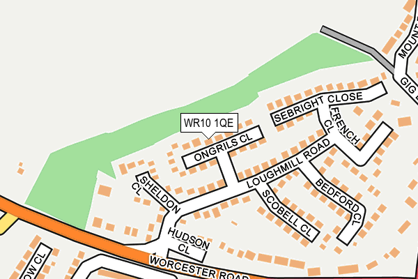 WR10 1QE map - OS OpenMap – Local (Ordnance Survey)
