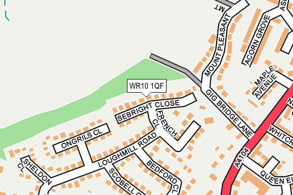 WR10 1QF map - OS OpenMap – Local (Ordnance Survey)