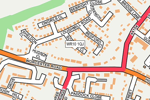 WR10 1QJ map - OS OpenMap – Local (Ordnance Survey)