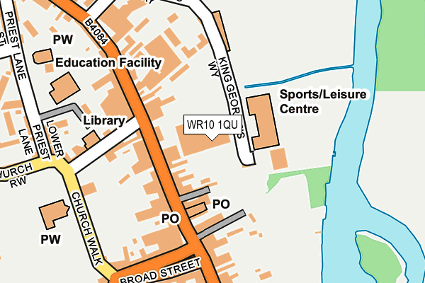 WR10 1QU map - OS OpenMap – Local (Ordnance Survey)