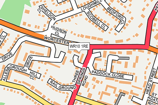 WR10 1RE map - OS OpenMap – Local (Ordnance Survey)
