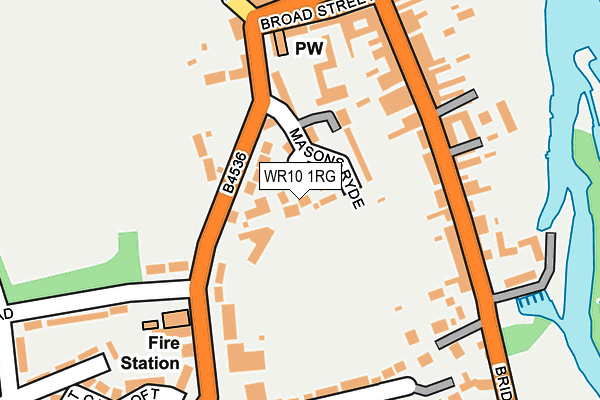 WR10 1RG map - OS OpenMap – Local (Ordnance Survey)