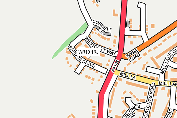 WR10 1RJ map - OS OpenMap – Local (Ordnance Survey)