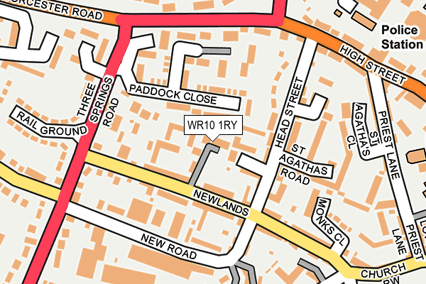 WR10 1RY map - OS OpenMap – Local (Ordnance Survey)