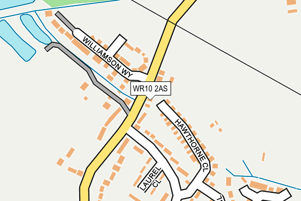 WR10 2AS map - OS OpenMap – Local (Ordnance Survey)