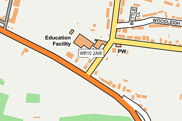 WR10 2AW map - OS OpenMap – Local (Ordnance Survey)