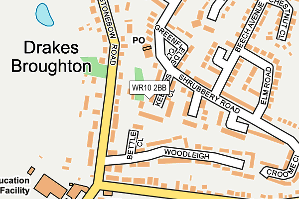 WR10 2BB map - OS OpenMap – Local (Ordnance Survey)