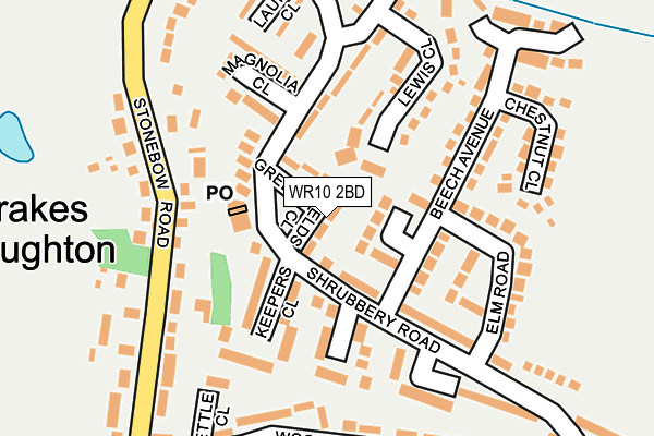 WR10 2BD map - OS OpenMap – Local (Ordnance Survey)